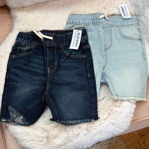 NWT Old Navy Kids Denim Shorts - Dark Indigo & Light Wash